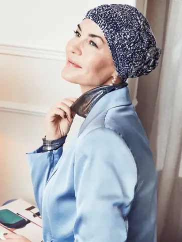 YAMA TURBAN FLOATING NAVY AW24