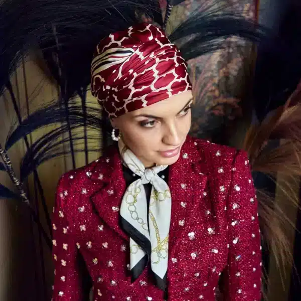 SAPPHIRE BOHO TURBAN - Morrocan Red
