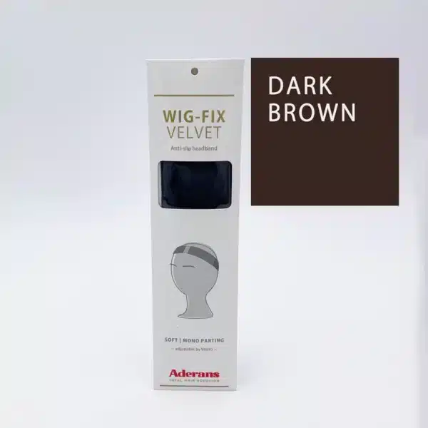 WIG FIX VELVET/KLITTEBAND DARKBROWN