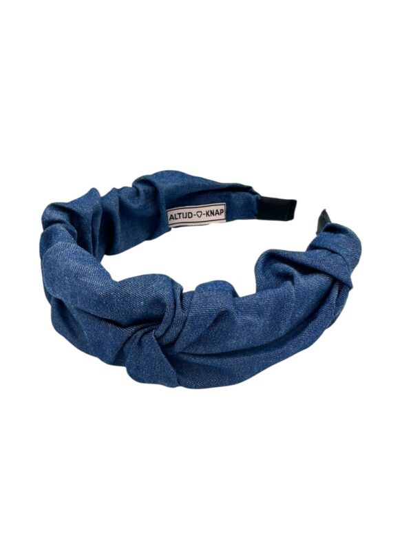 Diadeem Breed Denim Blauw