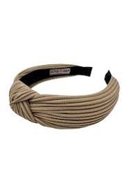 Diadeem geribbeld met knoop taupe